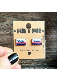 Boucles d'Oreilles Pink n' Love - Cassette Awesome Mix Vol. 2